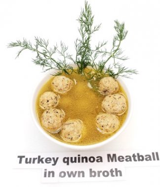 Turkey Quinoa Meatballs in Broth